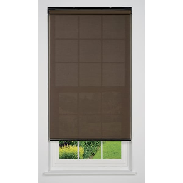 Linen Avenue Cordless 5% Solar Screen Standard Roller Shade, 21 1/4 W x 36 H, Coffee R2SS5CF2125B36
